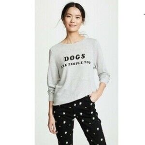 WILDFOX Dogs Are People Too Graphic Sweatshirt S